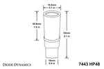 Load image into Gallery viewer, Diode Dynamics 7443 LED Bulb HP48 LED - Amber Set of 4