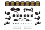 Load image into Gallery viewer, Diode Dynamics Prinsu/Sherpa Roof Racks- SS5 7-Pod CrossLink Mounting Kit - Pro Yellow Combo