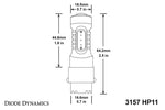 Load image into Gallery viewer, Diode Dynamics 07-13 GMC Sierra 1500 Rear Turn/Tail Light LED 3157 Bulb HP11 LED - Red Set of 4