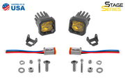 Diode Dynamics Stage Series C1 LED Pod Sport - Yellow Wide Standard ABL (Pair)