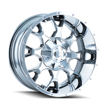 Load image into Gallery viewer, Mayhem 8015 Warrior 20x10 / 6x135 BP / -25mm Offset / 106mm Hub Chrome Wheel
