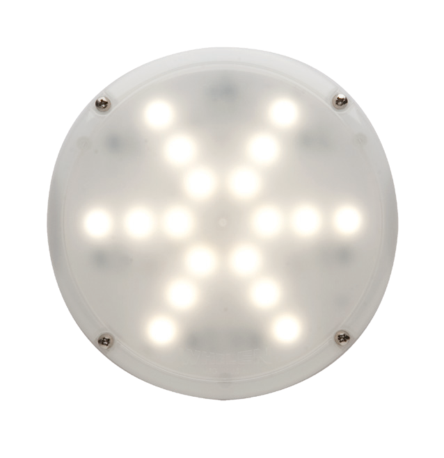 Whelen Interior Light, 6" Round, Low Profile, Surface Mount Super-LED  Interior Light