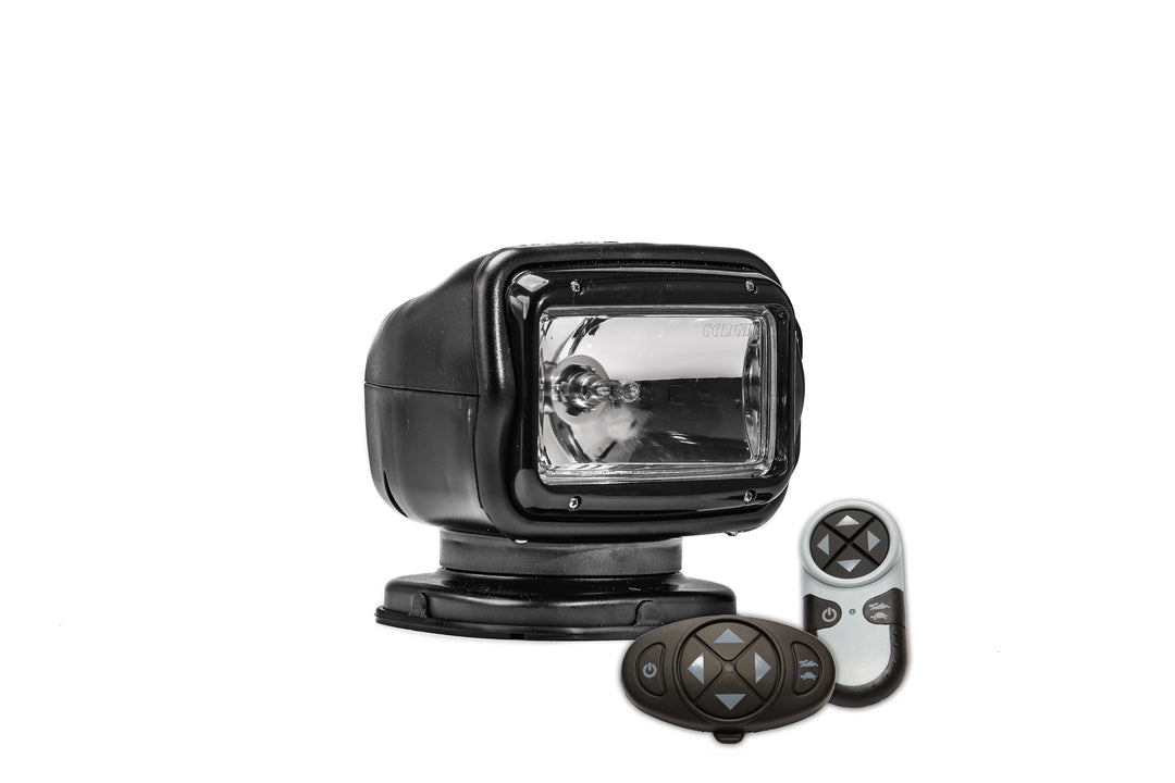 GOLIGHT GT HALOGEN 12 VOLT HALOGEN PERMANENT WIRELESS HANDHELD & WIRELESS DASH MOUNT BLACK
