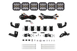 Load image into Gallery viewer, Diode Dynamics Prinsu/Sherpa Roof Racks SS5 6-Pod CrossLink Mounting Kit - Sport White Combo