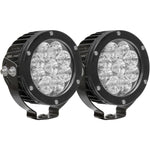 Load image into Gallery viewer, Westin Axis LED Auxiliary Light 4.75 inch Round Flood w/3W Osram (Set of 2) - Black