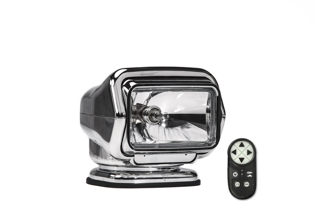GOLIGHT STRYKER ST HALOGEN 12 VOLT HALOGEN PORTABLE / MAGNETIC BASE WIRELESS HANDHELD REMOTE CHROME