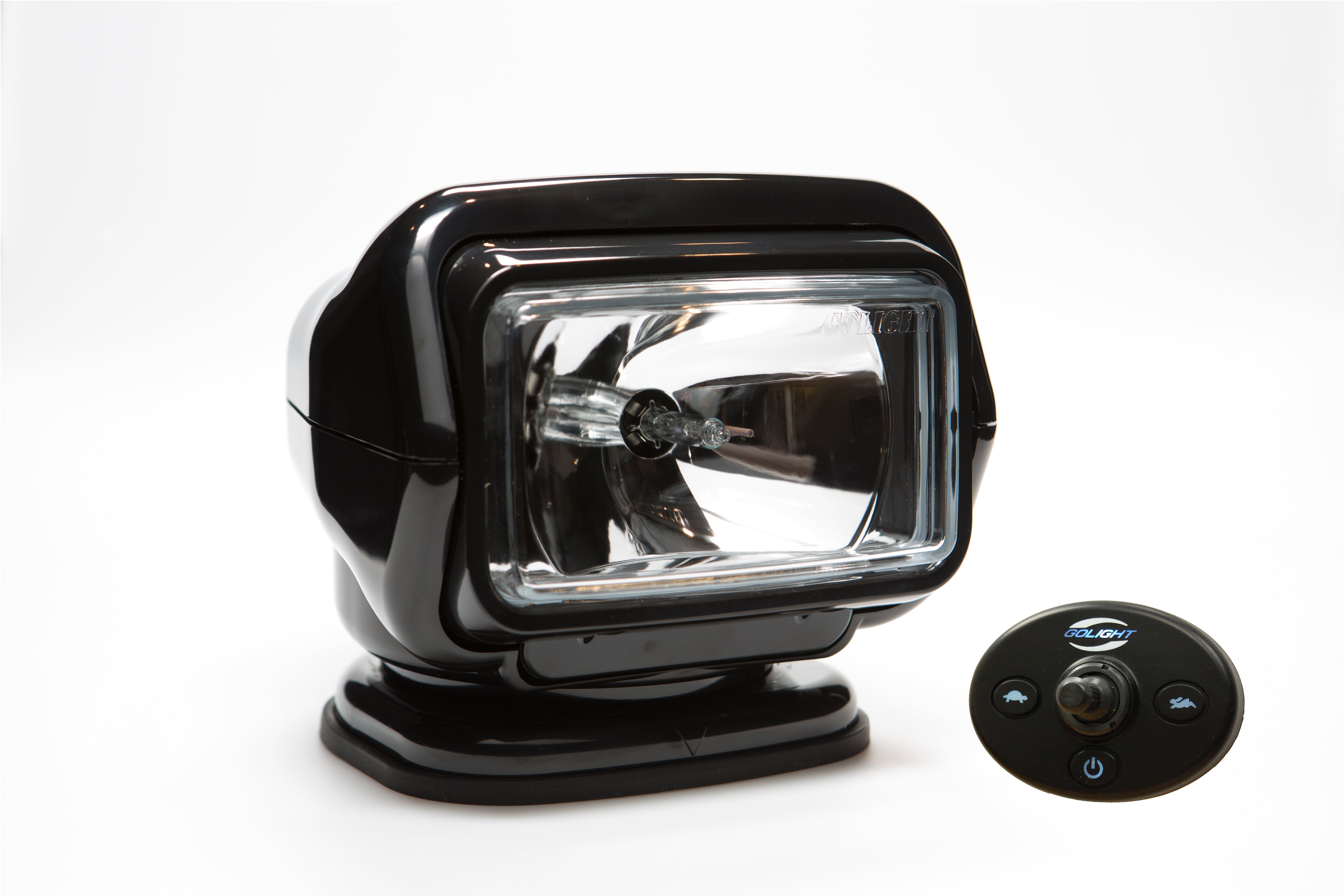 GOLIGHT HALOGEN PERMANENT HARD WIRED DASH MOUNT REMOTE-20' HARNESS BLA ...