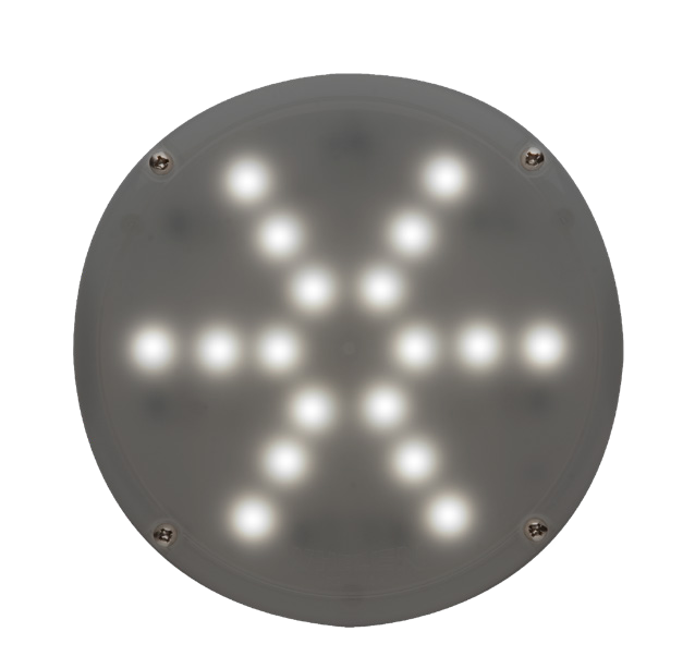 Whelen Interior Light, 6" Round, Low Profile, Surface Mount Super-LED  Interior Light