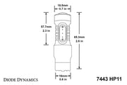 Diode Dynamics 7443 LED Bulb HP11 LED - Cool - White (Single)