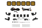 Load image into Gallery viewer, Diode Dynamics Prinsu/Sherpa Roof Racks- SS5 6-Pod CrossLink Mounting Kit - Pro Yellow Driving