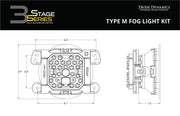 Diode Dynamics SS3 Max Type M Kit ABL - White SAE Fog