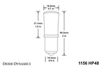 Load image into Gallery viewer, Diode Dynamics 1156 LED Bulb HP48 LED - Amber Four