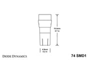 Diode Dynamics 74 SMD1 LED - Cool - White Set of 4