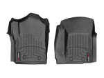 Load image into Gallery viewer, WeatherTech 15+ Chevy Silverado 3500 Regular Cab w/o Floor Shift &amp; No PTO Front FloorLiners - Black