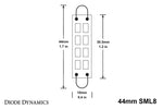 Load image into Gallery viewer, Diode Dynamics 44mm SML8 LED Bulb - Cool - White (Pair)