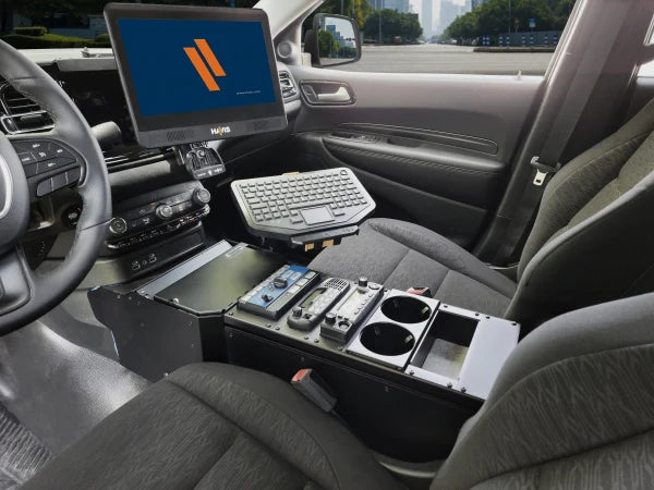 Havis Vehicle-Specific 19" Flat Console With Internal PocketJet 6 & 7 Printer Mount For 2021-2025 Dodge Durango Police