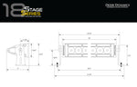 Load image into Gallery viewer, Diode Dynamics 18 In LED Light Bar Single Row Straight - Amber Combo Each Stage Series