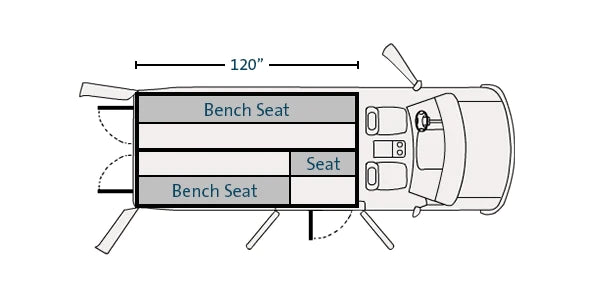Havis Prisoner Transport Insert 120"  3 Compartment(s)