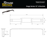 Load image into Gallery viewer, Diode Dynamics Stage Series 12 In U Bracket (Pair)