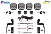 Diode Dynamics Jeep JK SS5 4-Pod CrossLink Grille Lightbar Kit Sport - Yellow Combo