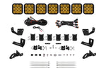 Load image into Gallery viewer, Diode Dynamics Prinsu/Sherpa Roof Racks- SS5 7-Pod CrossLink Mounting Kit - Sport Yellow Driving