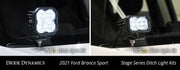 Diode Dynamics 2021 Ford Bronco Stage Series 2in LED Ditch Light Kit - Sport Yellow Pro Combo