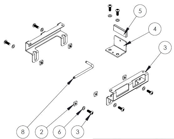 Havis UT-2000 Series Adapter Lug Kit For Dell Latitude 5285 or HP Elite X2