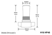 Diode Dynamics 5202/PSX24W HP48 LED - Cool - White (Pair)
