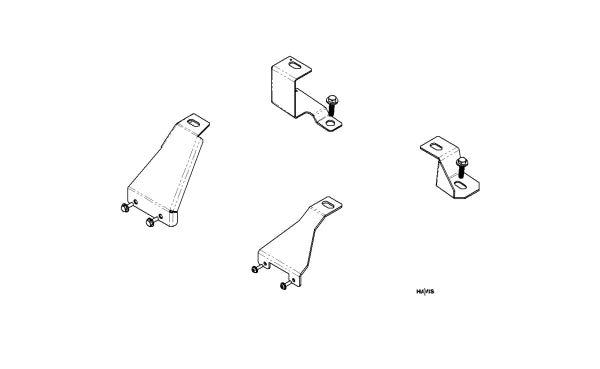 Havis 4-Piece Mounting Bracket Kit for 2013-2022 Dodge Ram Pickup Truck