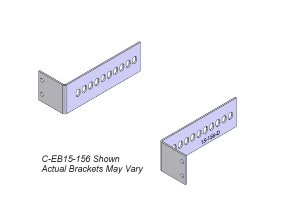 Havis 2-Piece Equipment Mounting Bracket, 1.5" Mounting Space, 2" Bend