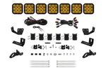 Load image into Gallery viewer, Diode Dynamics Prinsu/Sherpa Roof Racks-SS5 7-Pod CrossLink Mounting Kit - Pro Yellow Driving