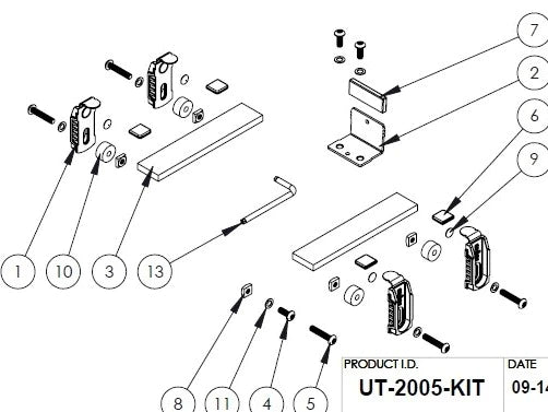 Havis UT-2000 Series Adapter Lug Kit For Panasonic CF20 or Lenovo Helix