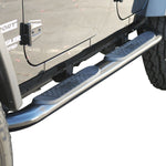 Load image into Gallery viewer, Westin 2007-2017 Jeep Wrangler Unlimited 4dr Platinum 4 Oval Nerf Step Bars - Black