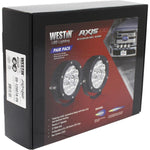 Load image into Gallery viewer, Westin Axis LED Auxiliary Light 4.75 inch Round Spot w/3W Osram (Set of 2) - Black