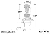 Diode Dynamics 9005 XP80 LED - Cool - White (Pair)