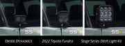 Diode Dynamics 2022 Toyota Tundra SS5 Pro Stage Series Ditch Light Kit - Yellow Combo