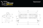 Load image into Gallery viewer, Diode Dynamics 12 In LED Light Bar Single Row Straight - Amber Driving (Pair) Stage Series