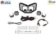 Diode Dynamics 17-24 Can-Am Maverick X3 Stage Series LED Grille Kit - Pro White Combo