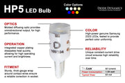 Diode Dynamics 194 LED Bulb HP5 LED - Red Short (Single)