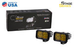 Load image into Gallery viewer, Diode Dynamics Stage Series 2 In LED Pod Sport - Yellow Spot Standard ABL (Pair)