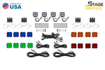 Load image into Gallery viewer, Diode Dynamics Stage Series SXS Rock Light Installer Kit - RGBW M8 w/Controller (4-pack)
