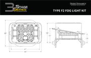 Diode Dynamics SS3 Max Type F2 Kit ABL - White SAE Fog