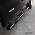 Load image into Gallery viewer, Westin 19-21 Ram 1500 Crew Cab PRO TRAXX 6 Oval Nerf Step Bars - Black