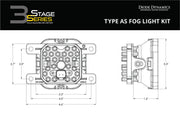 Diode Dynamics SS3 Sport Type AS Kit ABL - White SAE Fog