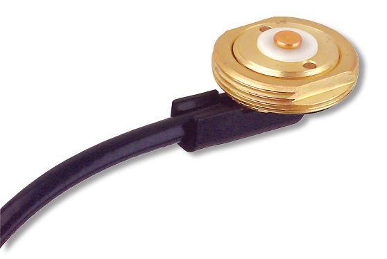 Laird 0-1000 MHz, 3/4" Brass Mount, Mini UHF Installed, Mobile Antenna Cable