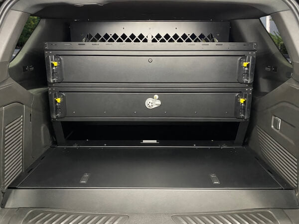 Havis Premium 2-Drawer Package with Trunk Trays for 2021-2023 Chevrolet Tahoe with Havis K9-XL or K9