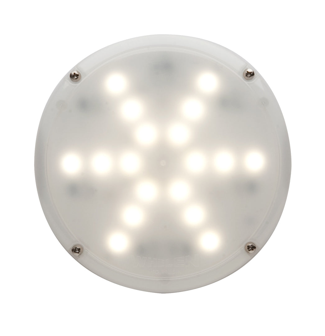 Whelen Interior Light, 6" Round, Low Profile, Surface Mount Super-LED® Interior Light