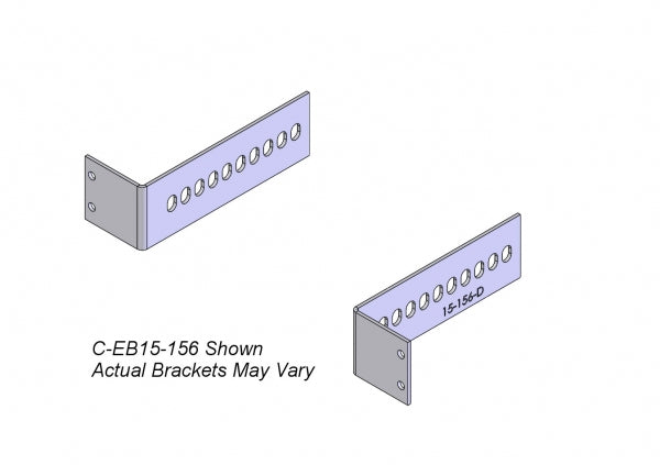 Havis 2-Piece Equipment Mounting Bracket, 1.5" Mounting Space, 1.68" Bend