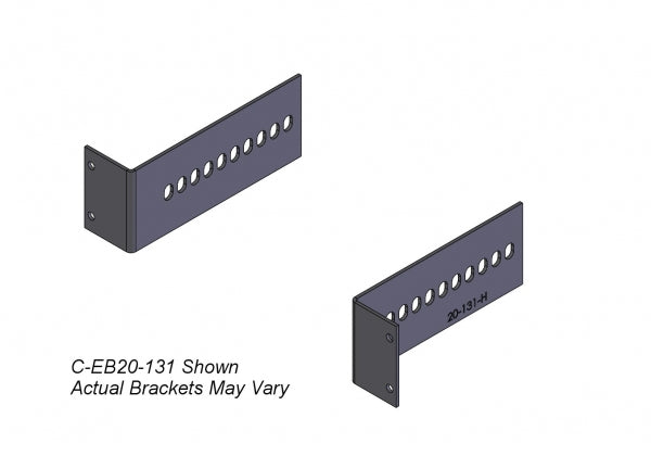 Havis 2-Piece Equipment Mounting Bracket, 2" Mounting Space, 0.93" Bend