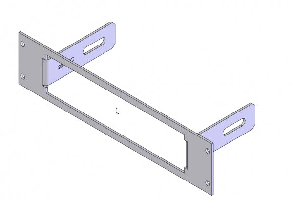 Havis 1-Piece Equipment Mounting Bracket, 2" Mounting Space, Fits Federal Signal SMC-1 Model 330102,